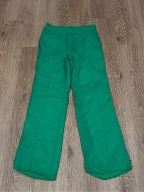 Vintage SKYR Ladies XL Green Ski Snow Pants Made in Hong Kong